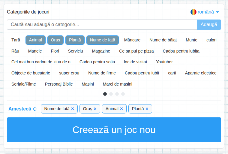 Alegerea categoriilor