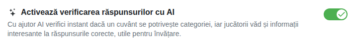 Setare: verificarea răspunsurilor cu AI